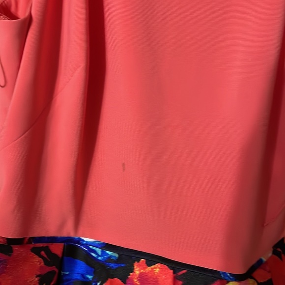 Coral and floral Adrianna Papell swing dress - Picture 4 of 5